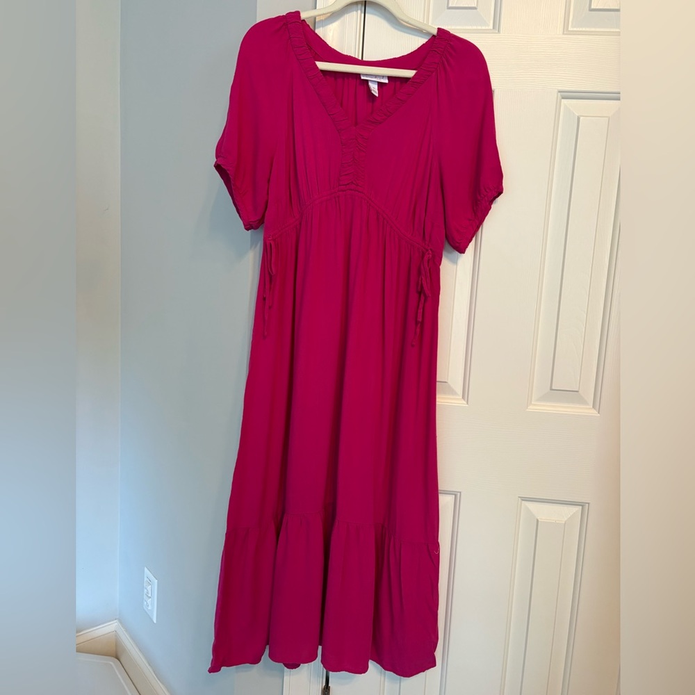 Pink Isabel Maternity Dress